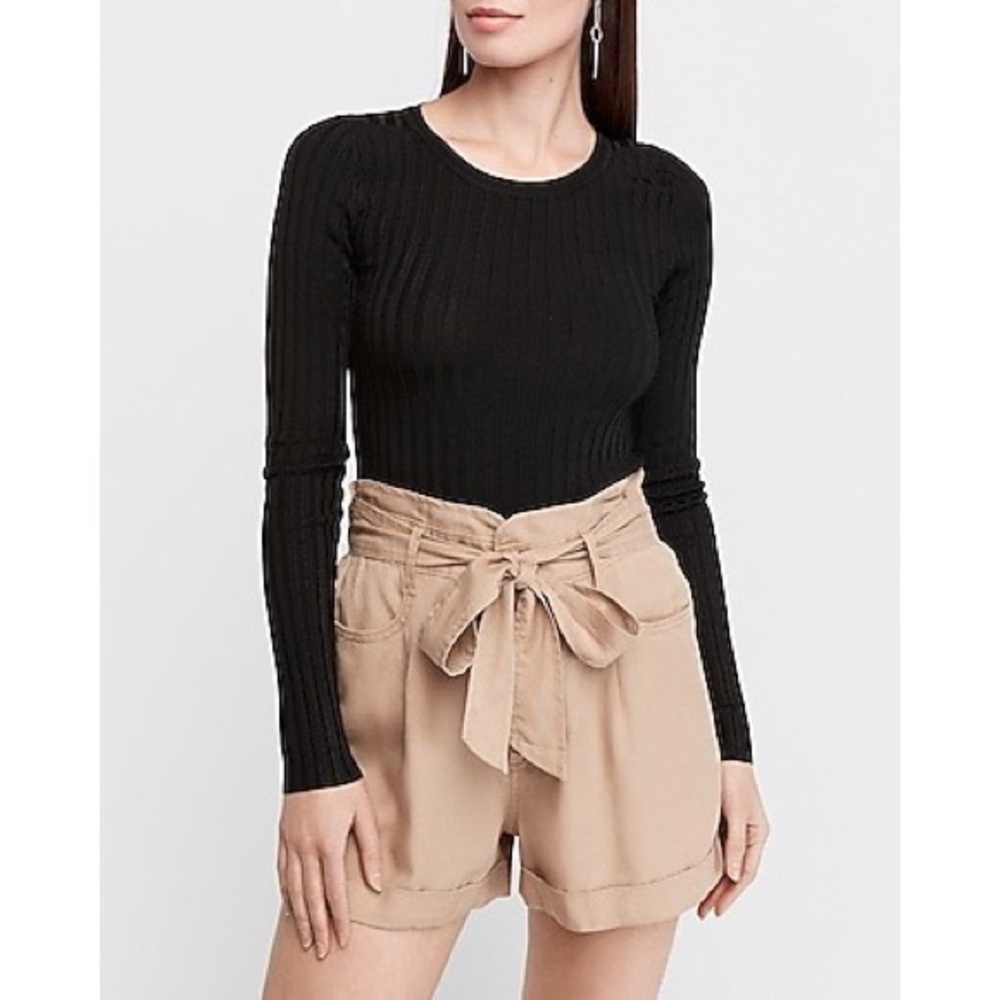 Express Super High Waisted Sash Tie Shorts. NWT.